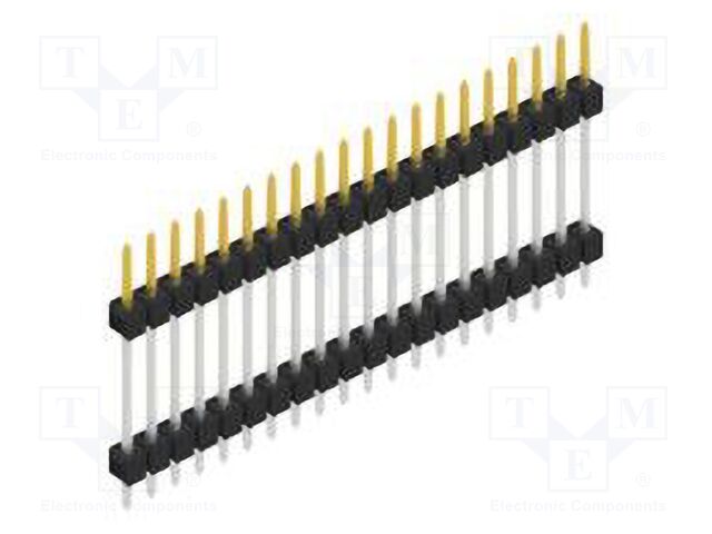 Connector: pin strips; pin header; male; PIN: 20; 2.54mm; THT; 1x20