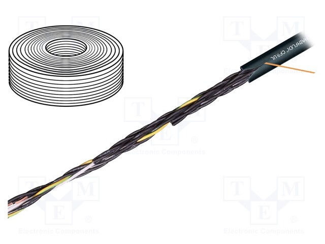 Wire: control cable; chainflex® CF9; 4x0,25mm2; TPE; grey; Cu