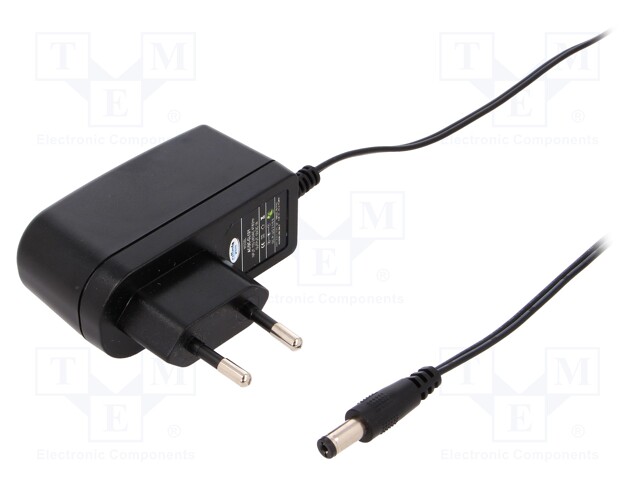 Power supply: switched-mode; 12VDC; 1A; Out: 5,5/2,1; 12W; Plug: EU