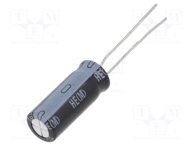 Capacitor: electrolytic; THT; 1000uF; 10VDC; Ø8x20mm; Pitch: 3.5mm