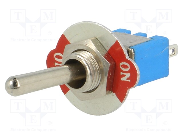 Switch: toggle; Pos: 2; SPDT; ON-ON; 1.5A/250VAC; -25÷85°C; 20mΩ