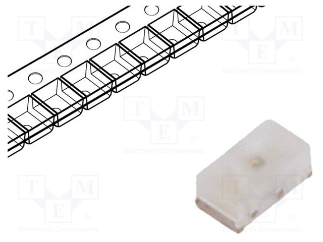 LED; SMD; 0603; orange; 50÷80mcd; 1.6x0.8x0.6mm; 160°; 2.1÷3V; 20mA