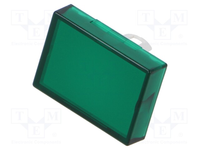 Lens, Raised, Rectangular, Green, 51 Series