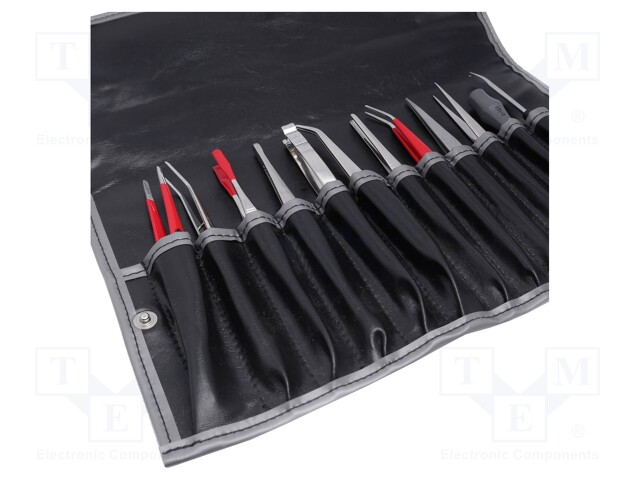 Kit: tweezers; Pcs: 12; universal