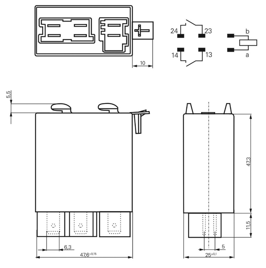 Relay: electromagnetic; DPST-NO; Ucoil: 230VAC; 25A; 4.5kΩ