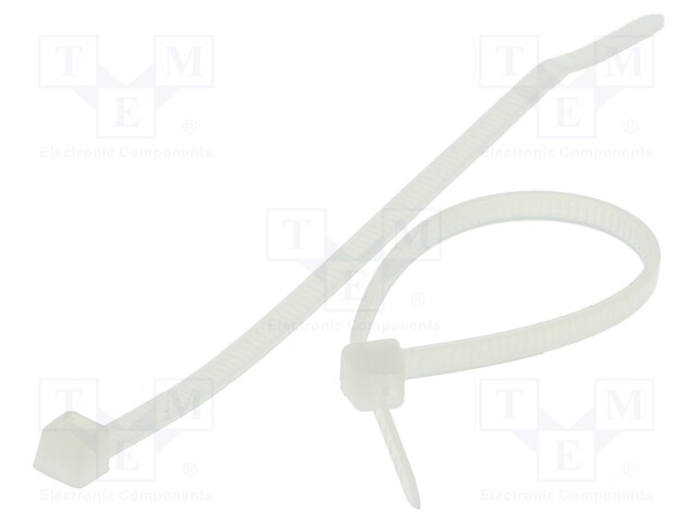 Cable tie; L: 100mm; W: 2.5mm; polyamide; 80N; natural; Ømax: 22mm