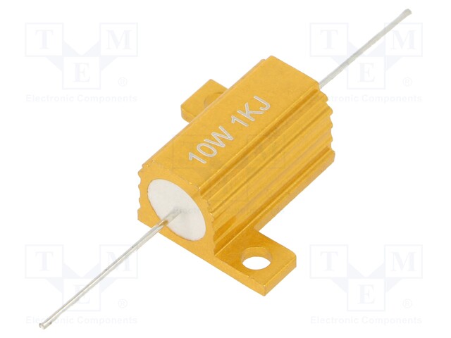 Resistor: wire-wound; with heatsink; 1kΩ; 10W; ±5%; 30ppm/°C