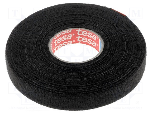 Fabric tape; PET wool; W: 15mm; L: 25m; black