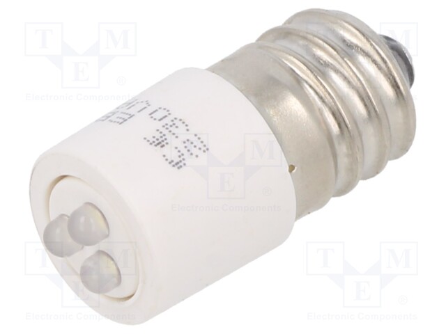 Indicator: LED; E14; white; plastic; 230VAC; 230VDC; -20÷60°C