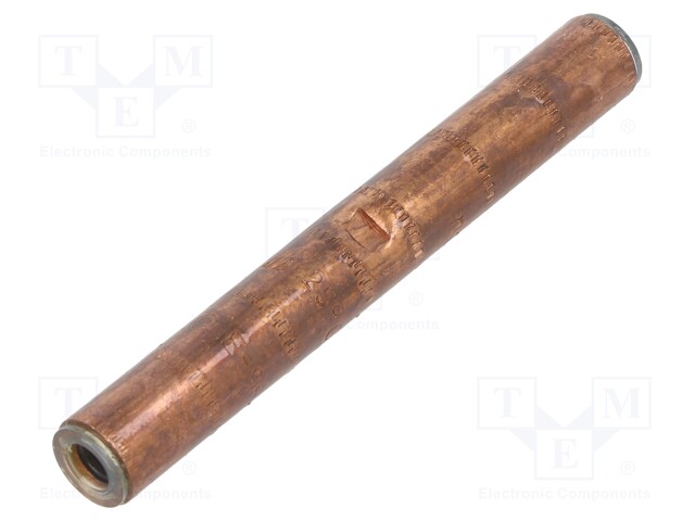 Tip: butt splice; non-insulated; copper; 25mm2; crimped; for cable