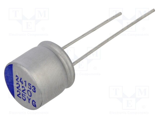 Capacitor: hybrid; THT; -55÷125°C; Body dim: Ø10x9.5mm; 220uF; ±20%