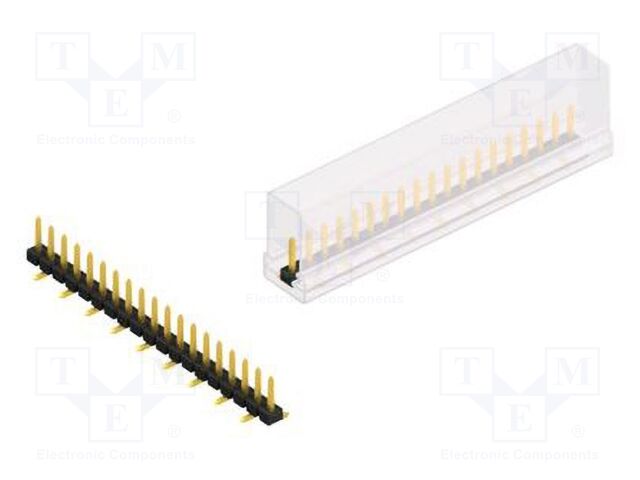 Connector: pin strips; pin header; male; PIN: 19; 2.54mm; SMT; 1x19