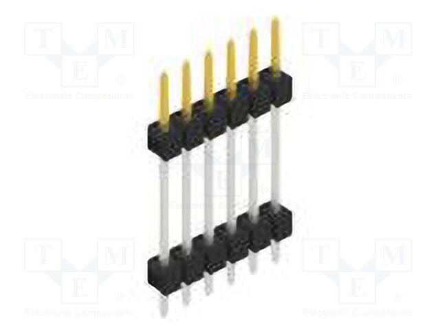 Connector: pin strips; pin header; male; PIN: 6; 2.54mm; THT; 1x6