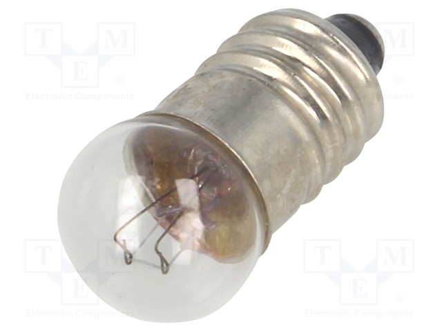 Filament lamp: miniature; E10; 24VDC; 50mA; Bulb: spherical; 1.2W