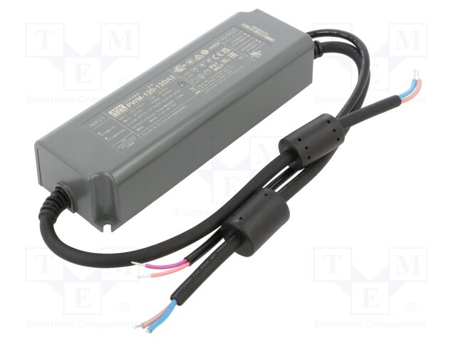Power supply: switched-mode; for LED strips; 120W; 12VDC; 10A
