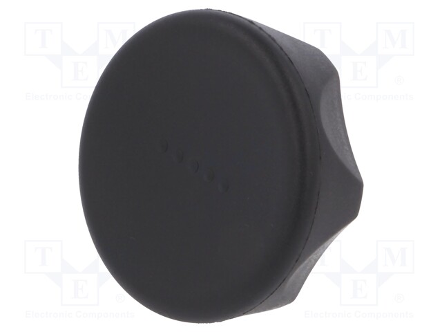Knob; Dia: 70mm; M12; 17mm; H: 35mm; technopolymer (PA); black