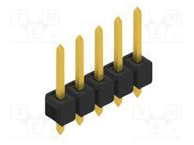 Connector: pin strips; pin header; male; PIN: 5; 2.54mm; THT; 1x5