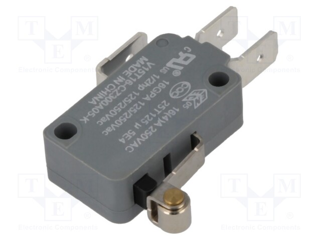 Microswitch SNAP ACTION; with lever (with roller); SPDT; Pos: 2