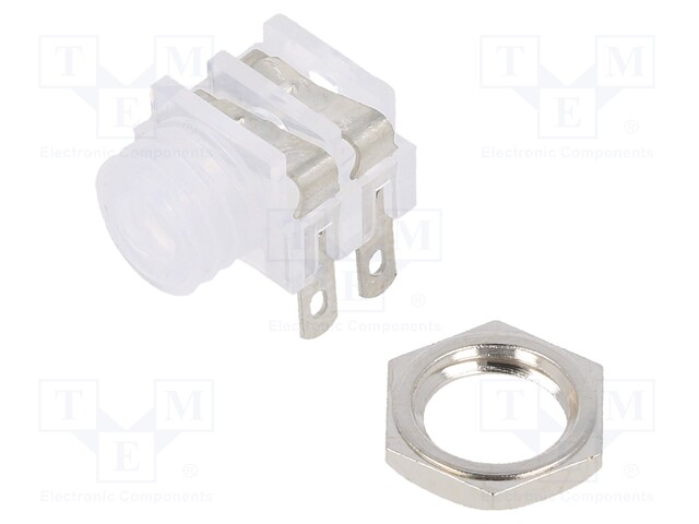 Socket; Jack 3,5mm; female; mono; with on/off switch; angled 90°