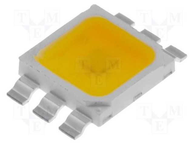 Power LED; white warm; Pmax: 1.6W; 3000(typ)K; 80÷90lm; 120°; 5x5mm
