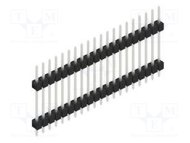 Connector: pin strips; pin header; male; PIN: 20; 2.54mm; THT; 1x20