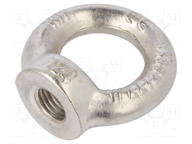 Lifting eye nut; eye; M24; A2 stainless steel; DIN: 582; 50mm