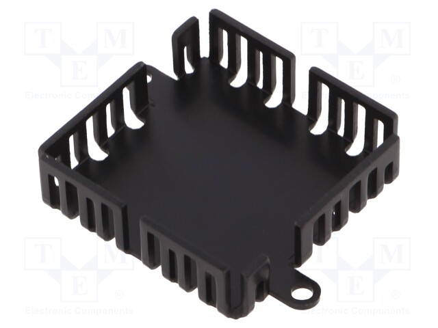 Heatsink: extruded; TO220; black; L: 44mm; W: 44mm; H: 1.5mm; anodized