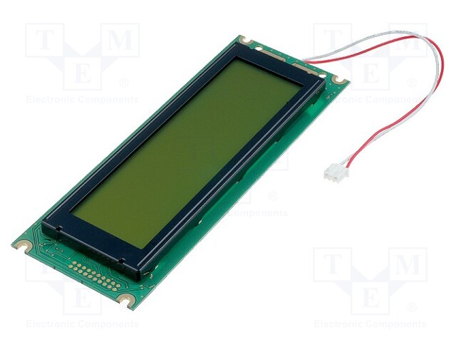 Display: LCD; graphical; 240x64; STN Positive; yellow-green; LED