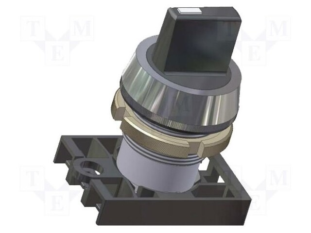 Switch: rotary; Stabl.pos: 1; 22mm; black; IP55; 70000cycles; Pos: 2