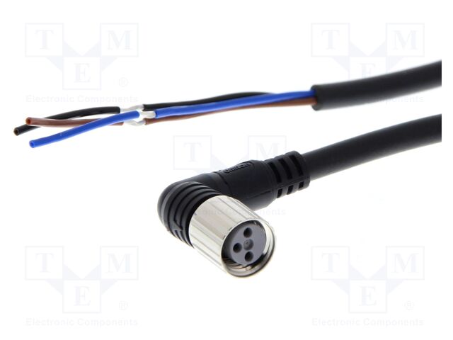 Connection lead; M8; PIN: 3; angled; female