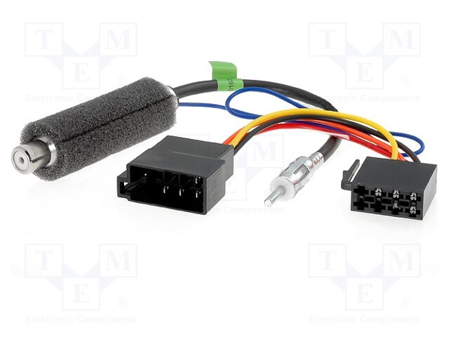 Antenna separator; DIN plug,ISO socket; Audi,Seat,VW