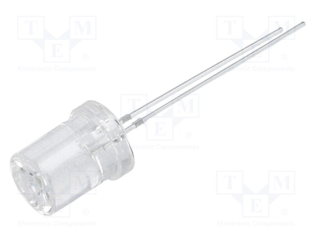 LED; 8mm; white warm; 68÷100mcd; 120°; Front: recessed