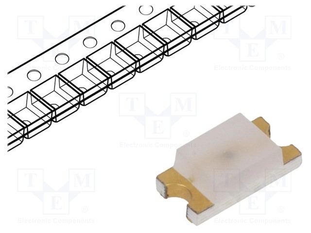 LED; SMD; 1206; amber; 28.5÷95mcd; 3.2x1.6x1.1mm; 170°; 1.9÷2.4V