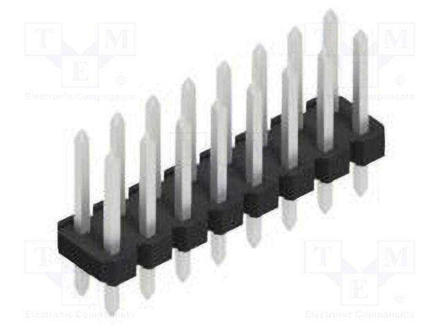 Connector: pin strips; pin header; male; PIN: 16; 2.54mm; THT; 2x8