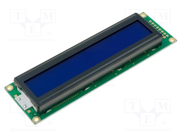 Display: LCD; alphanumeric; STN Negative; 24x2; blue; LED; PIN: 16