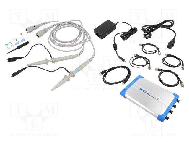 PC connected oscilloscope; 100MHz; Ch: 4; 10Mpts; 250Msps; ≤3.5ns