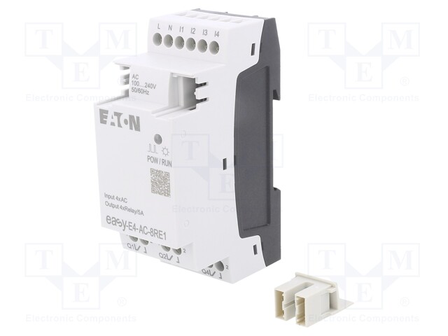 Module: extension; IN: 4; OUT: 8; OUT 1: relay; 5A; easyE4; 100÷240VAC