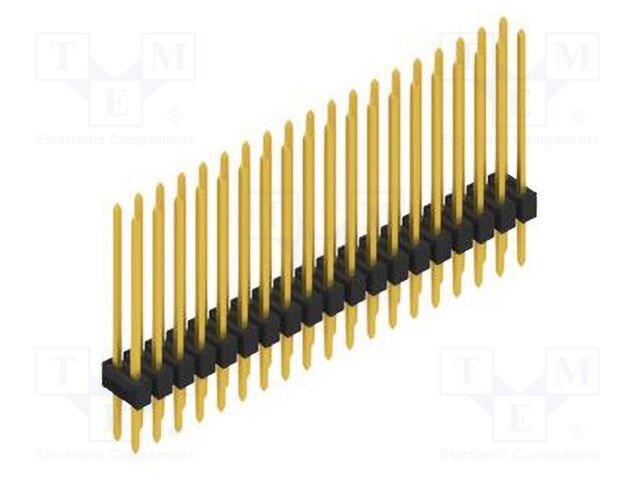 Connector: pin strips; pin header; male; PIN: 38; 2.54mm; THT; 2x19