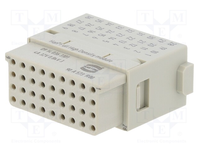 Connector: HDC; female; Han Modular Coax; PIN: 1; shielded; UL94V-0