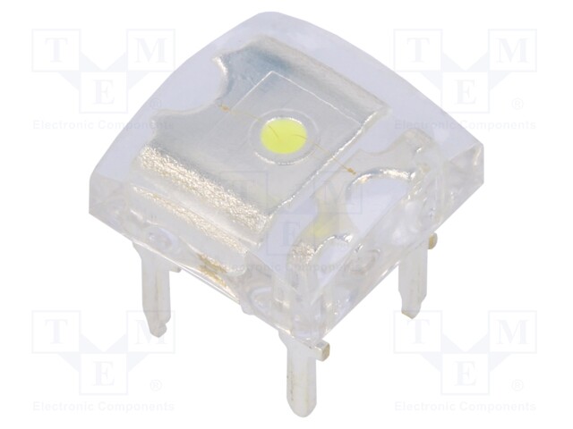 LED Super Flux; 7.62x7.62mm; white cold; 1870÷2400mcd; 30°; 30mA