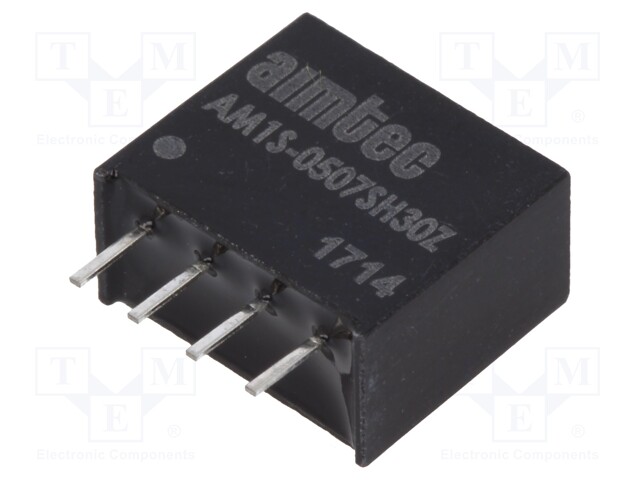 Converter: DC/DC; 1W; Uin: 4.5÷5.5V; 7.2VDC; Iout: 139mA; SIP4; 1.8g