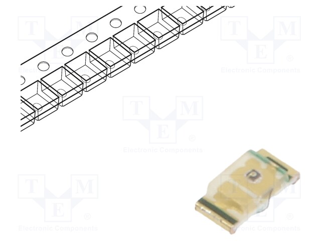 LED; SMD; 1608; red; 22.5÷45mcd; 1.6x0.8x0.4mm; 120°; 1.7÷2.2V; 5mA
