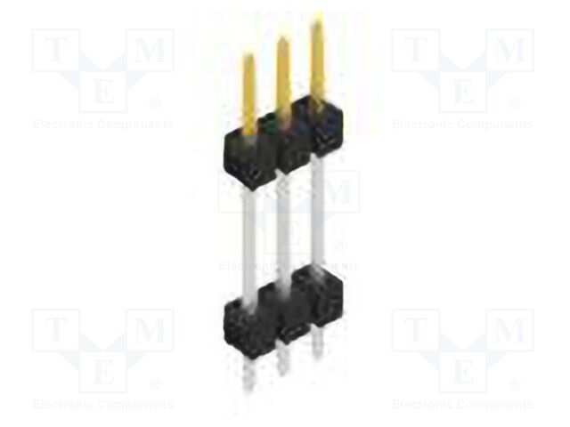 Connector: pin strips; pin header; male; PIN: 3; 2.54mm; THT; 1x3