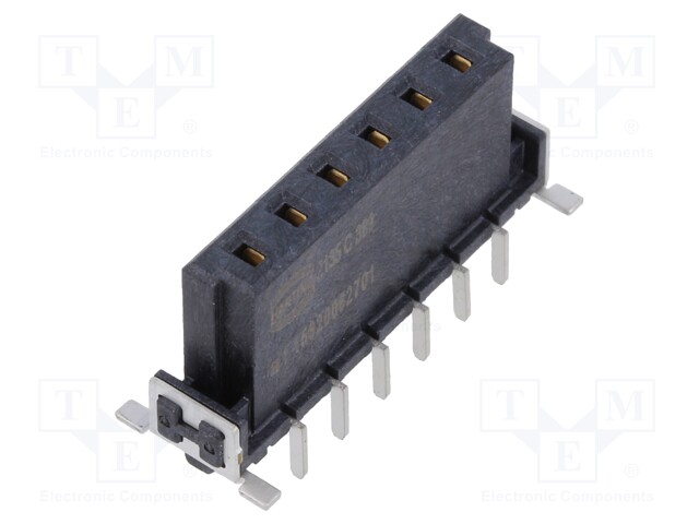 Connector: PCB to PCB; female; PIN: 6; 2.54mm; -55÷125°C; 20A; THT