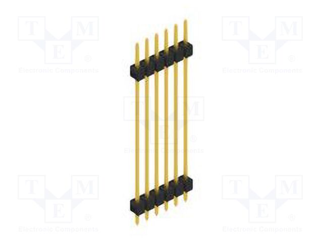 Connector: pin strips; pin header; male; PIN: 6; 2.54mm; THT; 1x6
