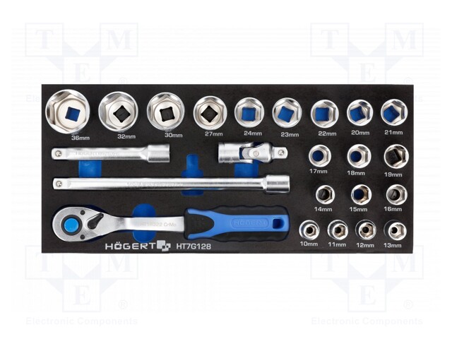 Tool: wrenches set; 23pcs; Kind of wrench: socket spanner