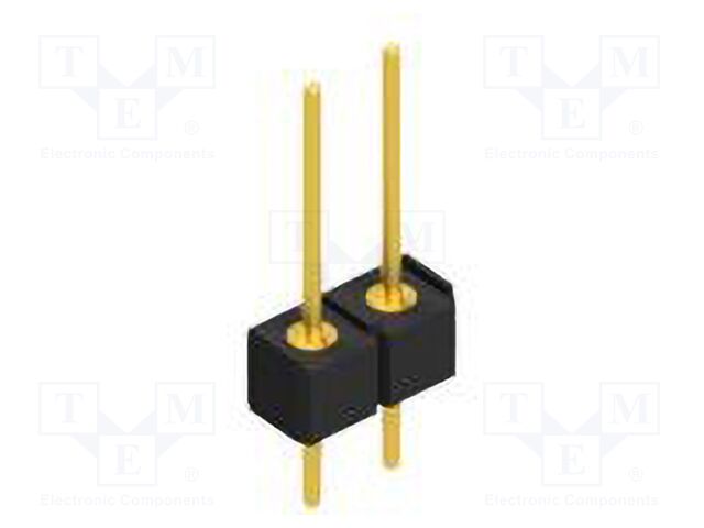 Connector: pin strips; pin header; male; PIN: 2; 2.54mm; THT; 1x2