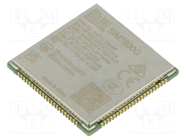 Module: LTE; Down: 10Mbps; Up: 5Mbps; SMD; LTE CAT1; 30x30x2.5mm