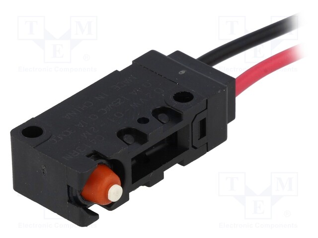 Microswitch SNAP ACTION; without lever; SPST-NC; 0.1A/125VAC