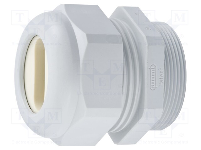 Cable gland; PG21; IP65; Mat: polyamide; grey; Holes no: 1; 14x6mm